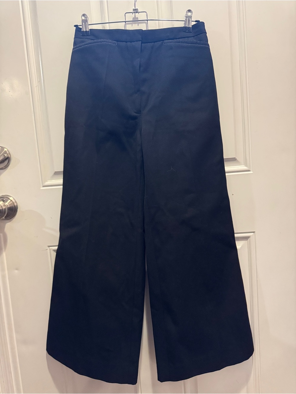 Lemaire Black Tailored Wide-Leg Trousers Pants Size 6 US / 36 FR